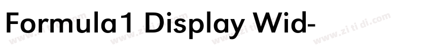 Formula1 Display Wid字体转换